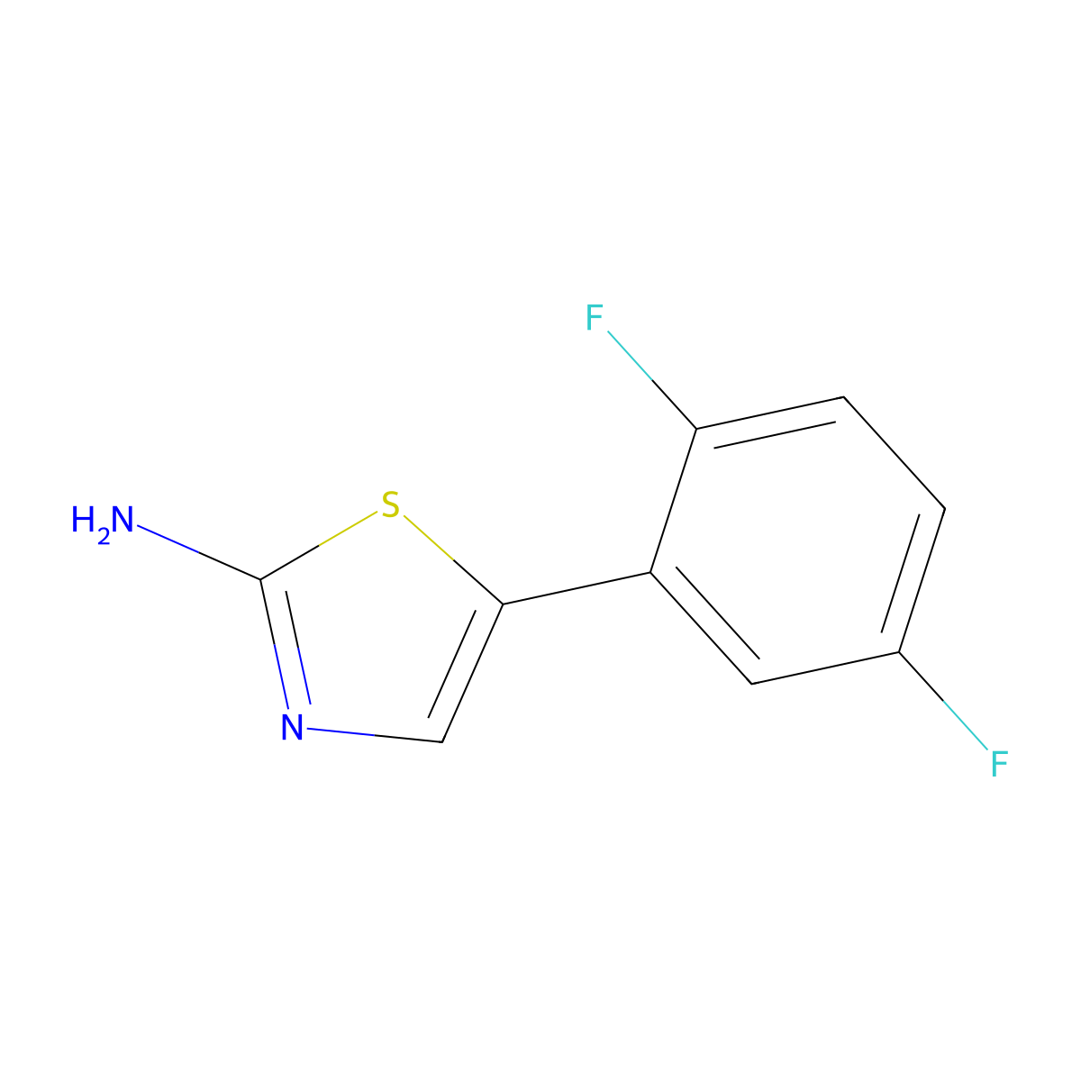 5-(2,5-Difluorophenyl)thiazol-2-amine molecular structure, CAS 1179312-11-8
