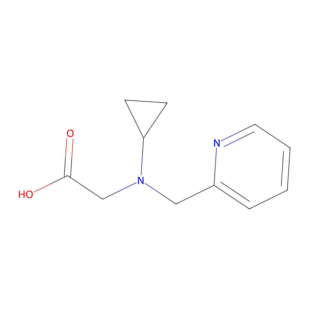 (Cyclopropyl-pyridin-2-ylmethyl-amino)-acetic acid molecular structure, CAS 1179313-37-1