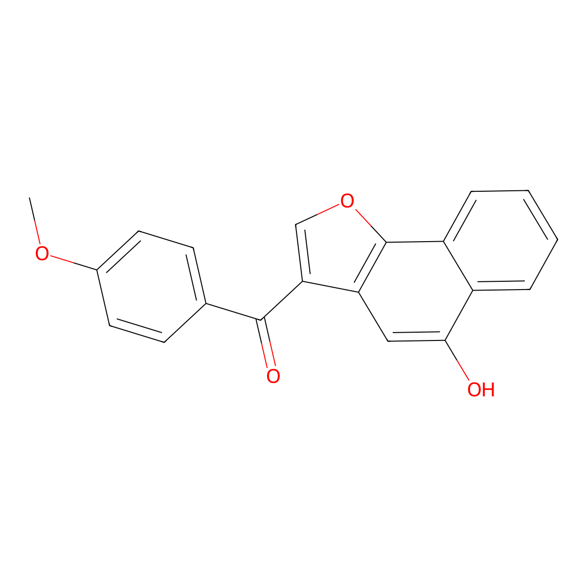 (5-Hydroxynaphtho[1,2-b]furan-3-yl)(4-methoxyphenyl)methanone molecular structure, CAS 117932-37-3