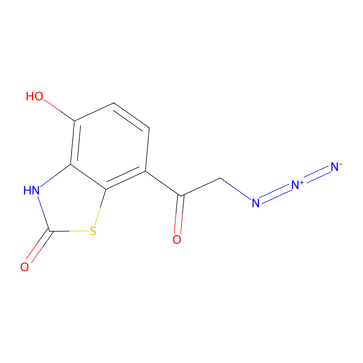 7-(2-azidoacetyl)-4-hydroxybenzo[d]thiazol-2(3H)-one molecular structure, CAS 1179336-09-4
