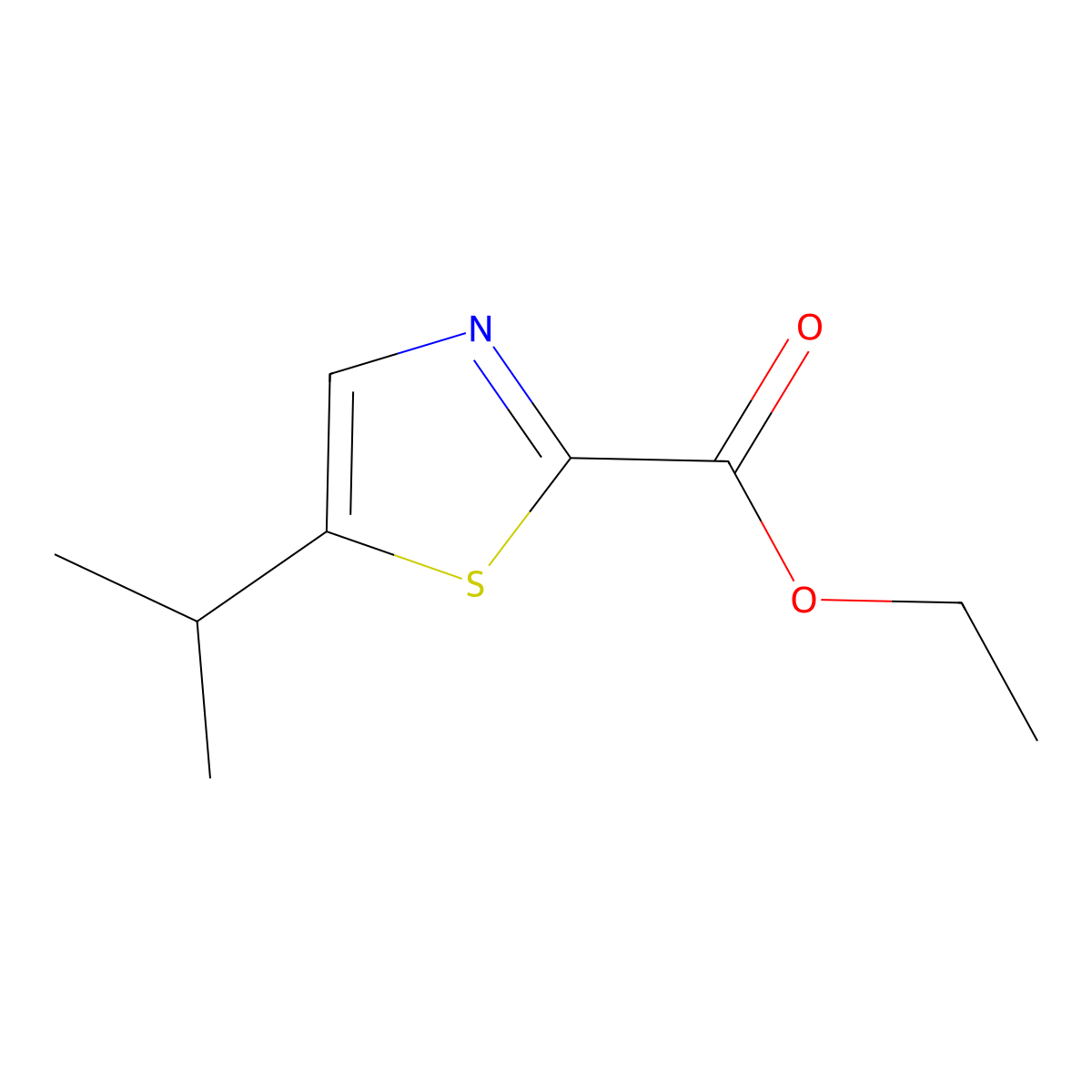 5-Isopropyl-thiazole-2-carboxylic acid ethyl ester molecular structure, CAS 1179337-77-9