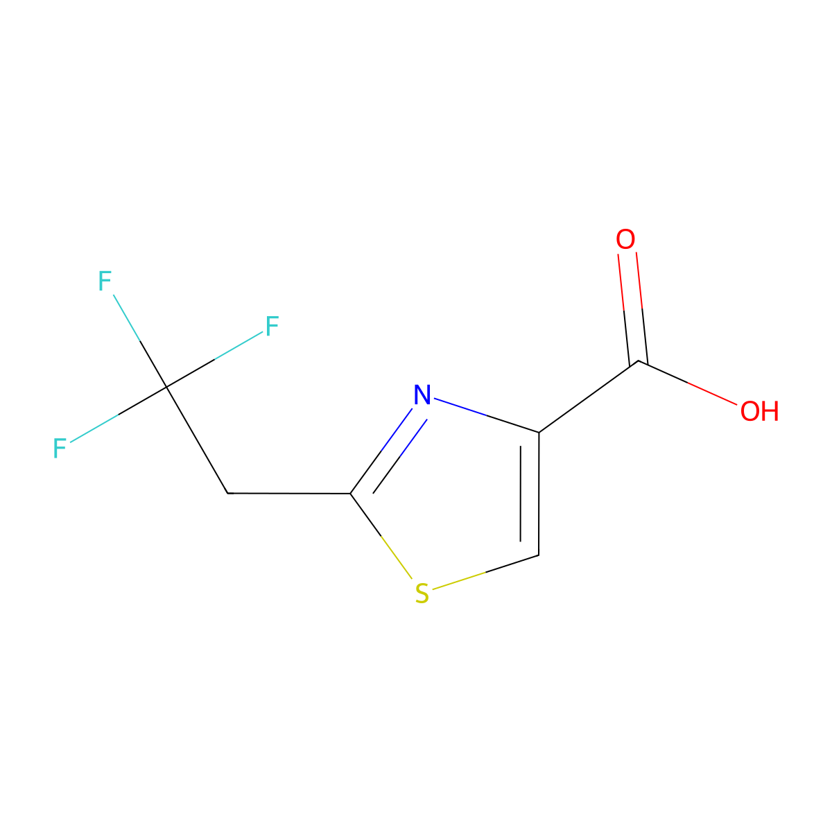 2-(2,2,2-Trifluoroethyl)-1,3-thiazole-4-carboxylic acid molecular structure, CAS 1179338-11-4