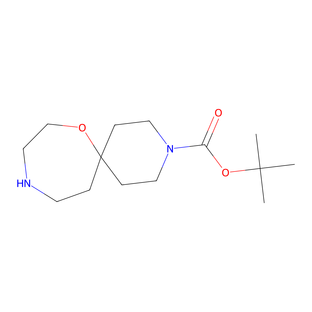 Tert-butyl 7-oxa-3,10-diazaspiro[5.6]dodecane-3-carboxylate molecular structure, CAS 1179338-65-8