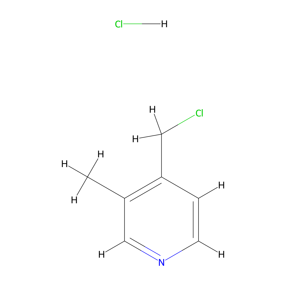4-(Chloromethyl)-3-methylpyridine hydrochloride molecular structure, CAS 117934-36-8