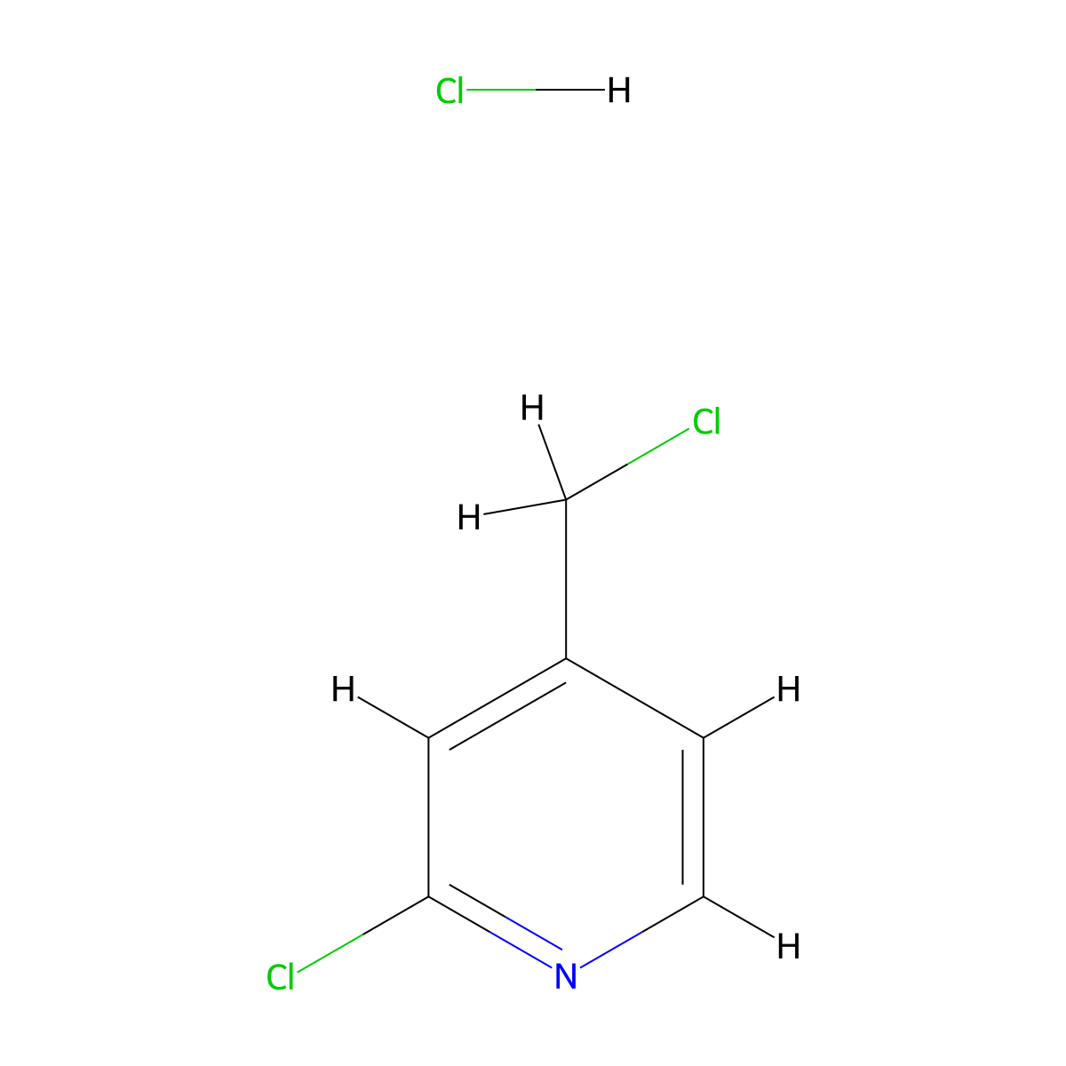 2-Chloro-4-(chloromethyl)pyridine hydrochloride molecular structure, CAS 117934-37-9