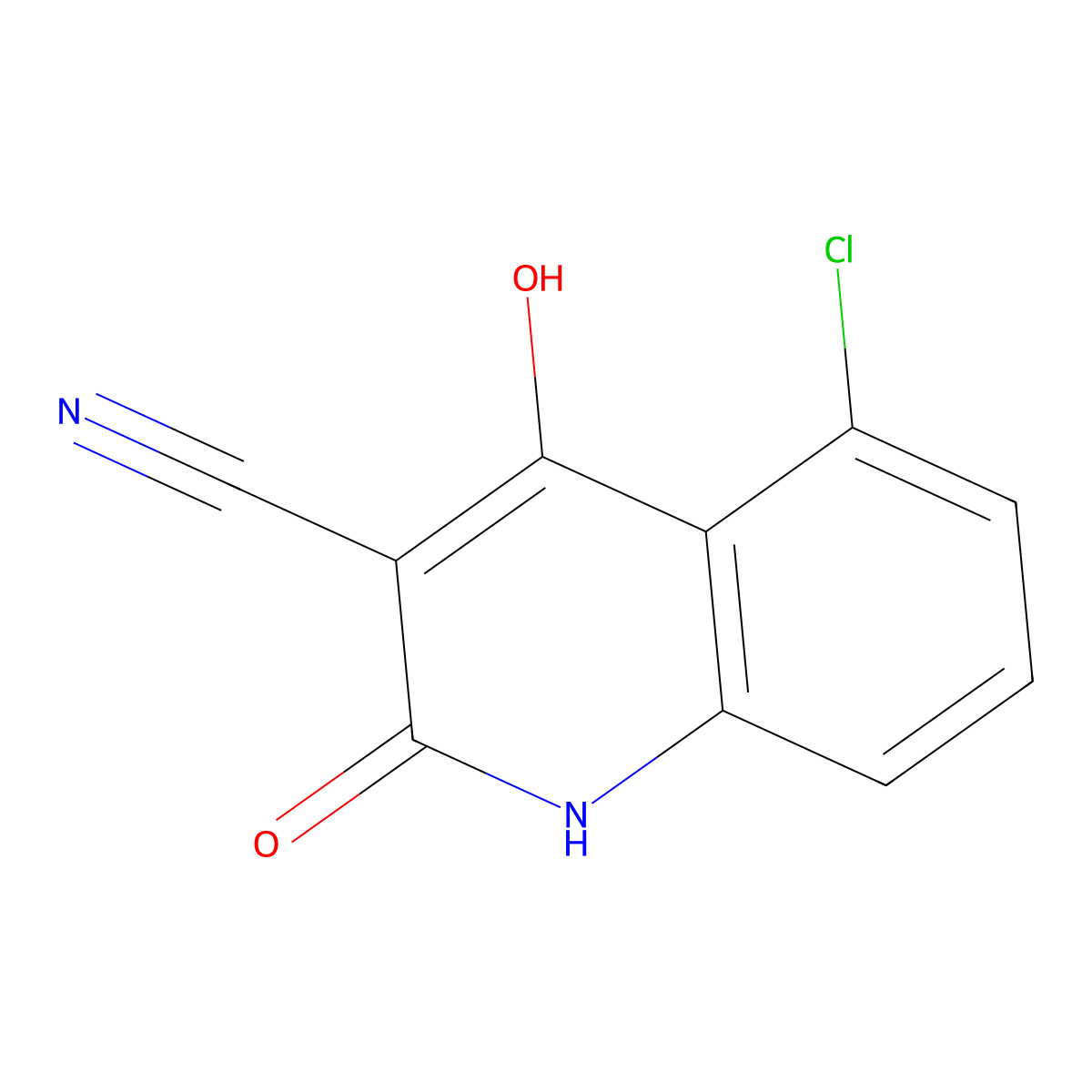 5-Chloro-2,4-dihydroxyquinoline-3-carbonitrile molecular structure, CAS 1179347-41-1