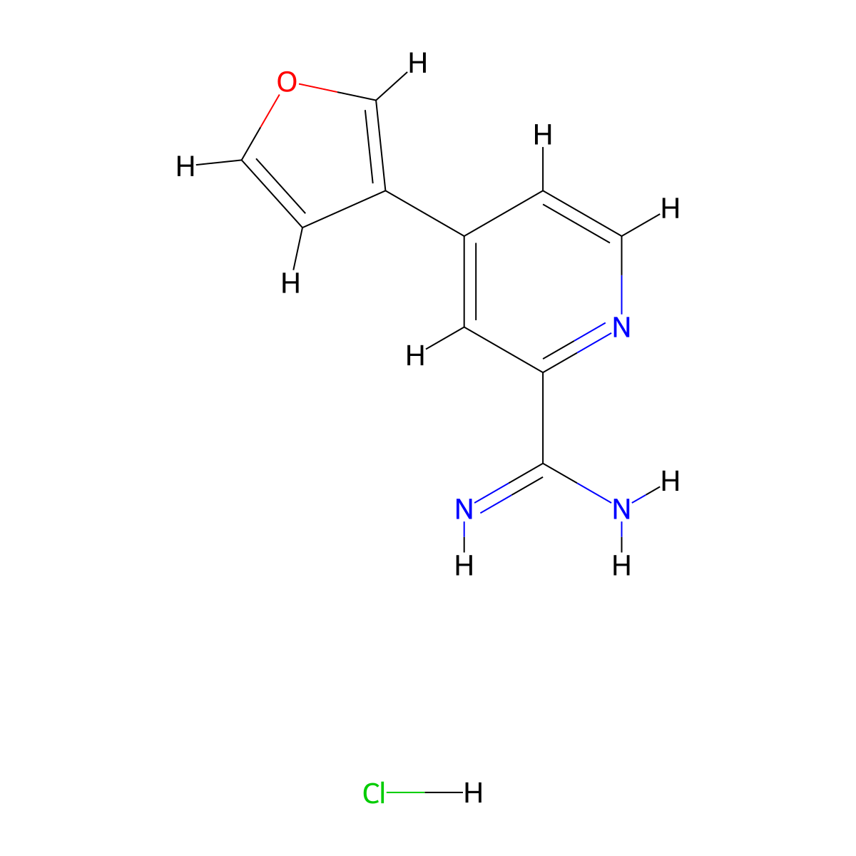 4-(Furan-3-yl)picolinimidamide hydrochloride molecular structure, CAS 1179359-67-1