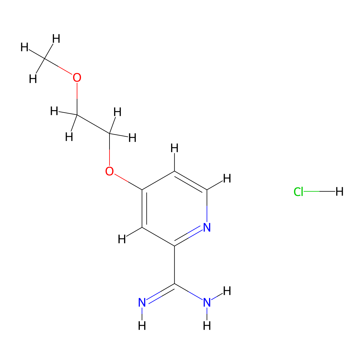 4-(2-Methoxyethoxy)picolinimidamide hydrochloride molecular structure, CAS 1179359-73-9
