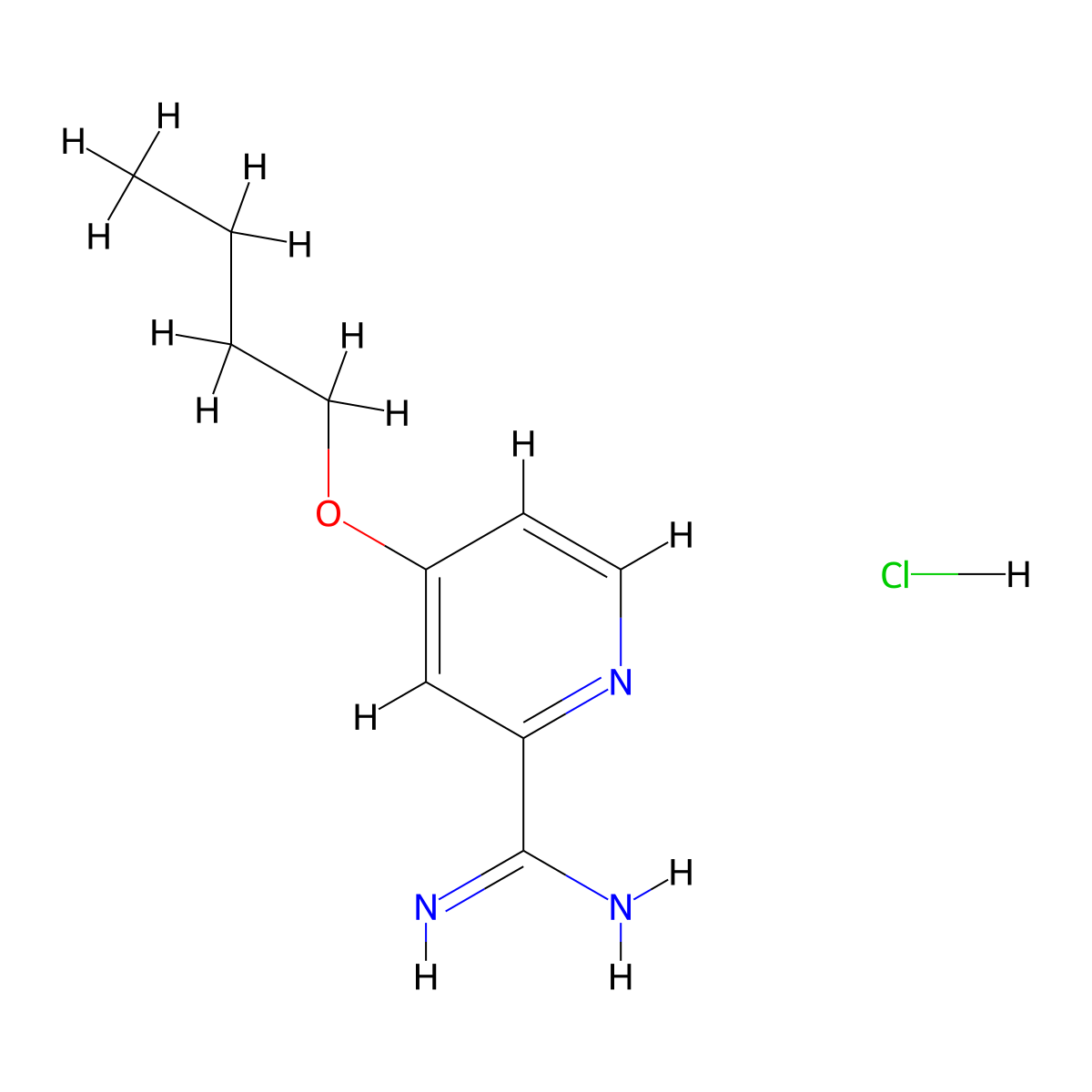 4-Butoxypicolinimidamide hydrochloride molecular structure, CAS 1179359-74-0