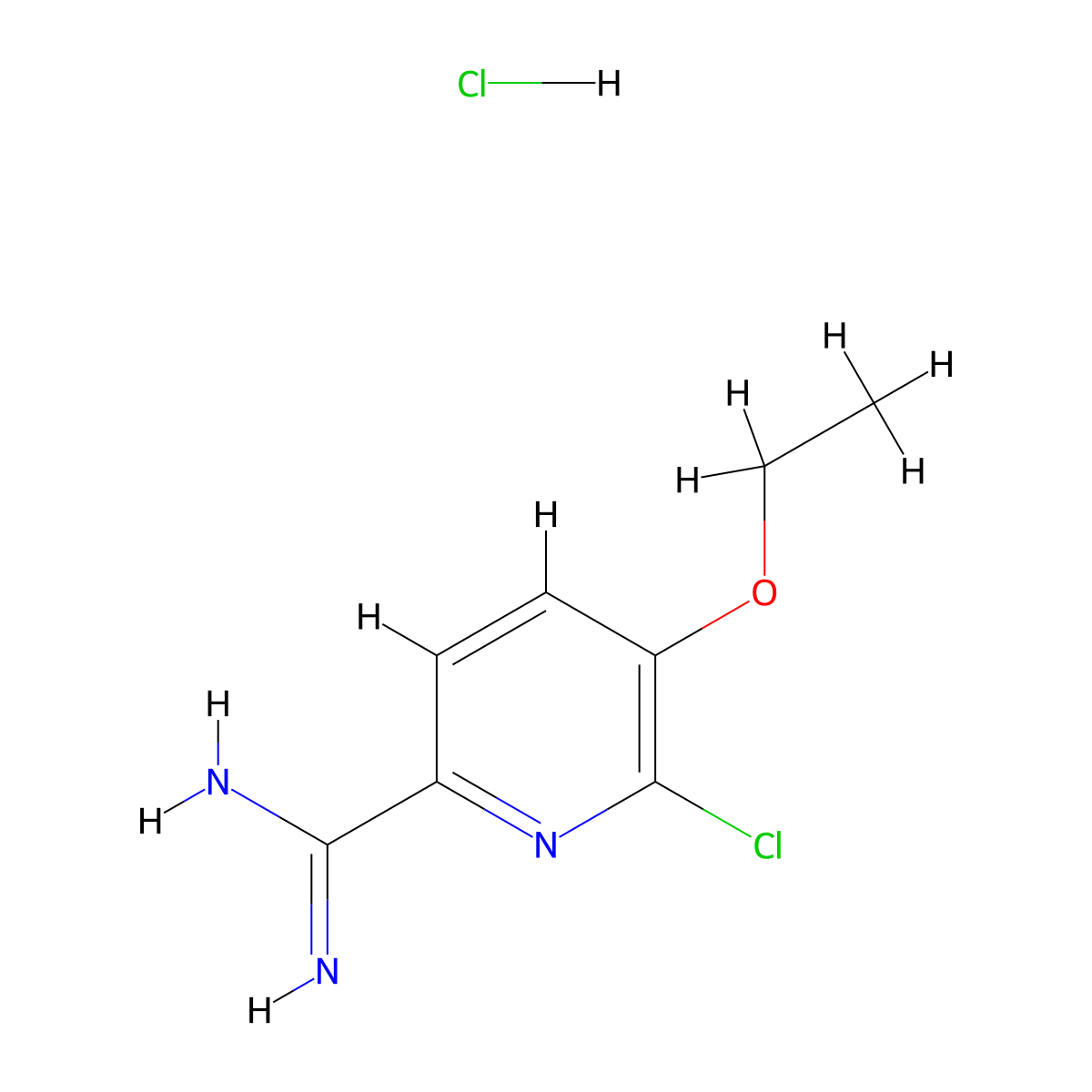 6-Chloro-5-ethoxypicolinimidamide hydrochloride molecular structure, CAS 1179359-82-0