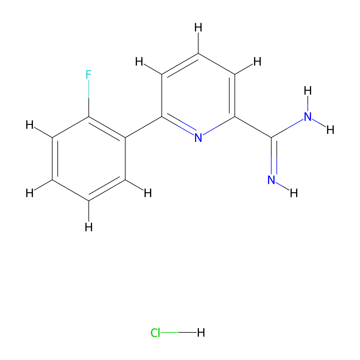 6-(2-Fluorophenyl)picolinimidamide hydrochloride molecular structure, CAS 1179359-83-1