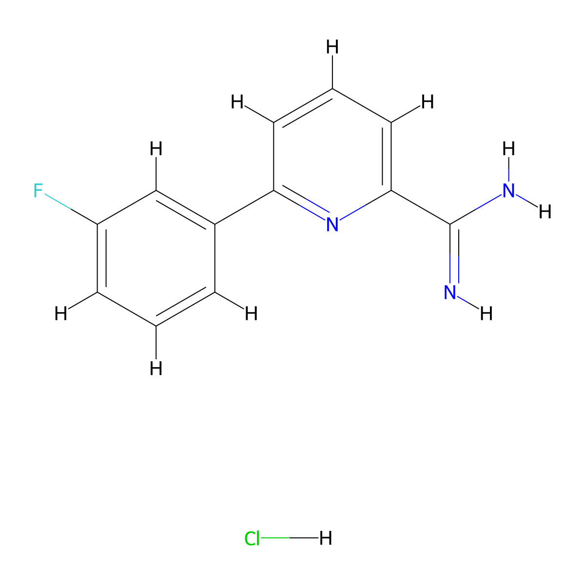 6-(3-Fluorophenyl)picolinimidamide hydrochloride molecular structure, CAS 1179359-86-4