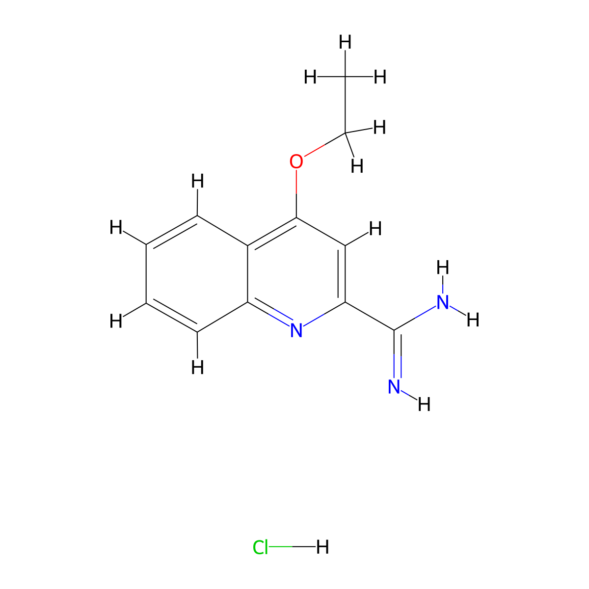 4-Ethoxyquinoline-2-carboximidamide hydrochloride molecular structure, CAS 1179359-92-2