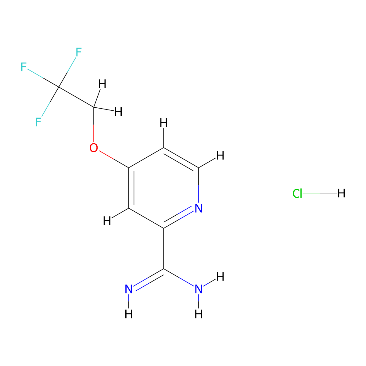4-(2,2,2-Trifluoroethoxy)picolinimidamide hydrochloride molecular structure, CAS 1179359-94-4