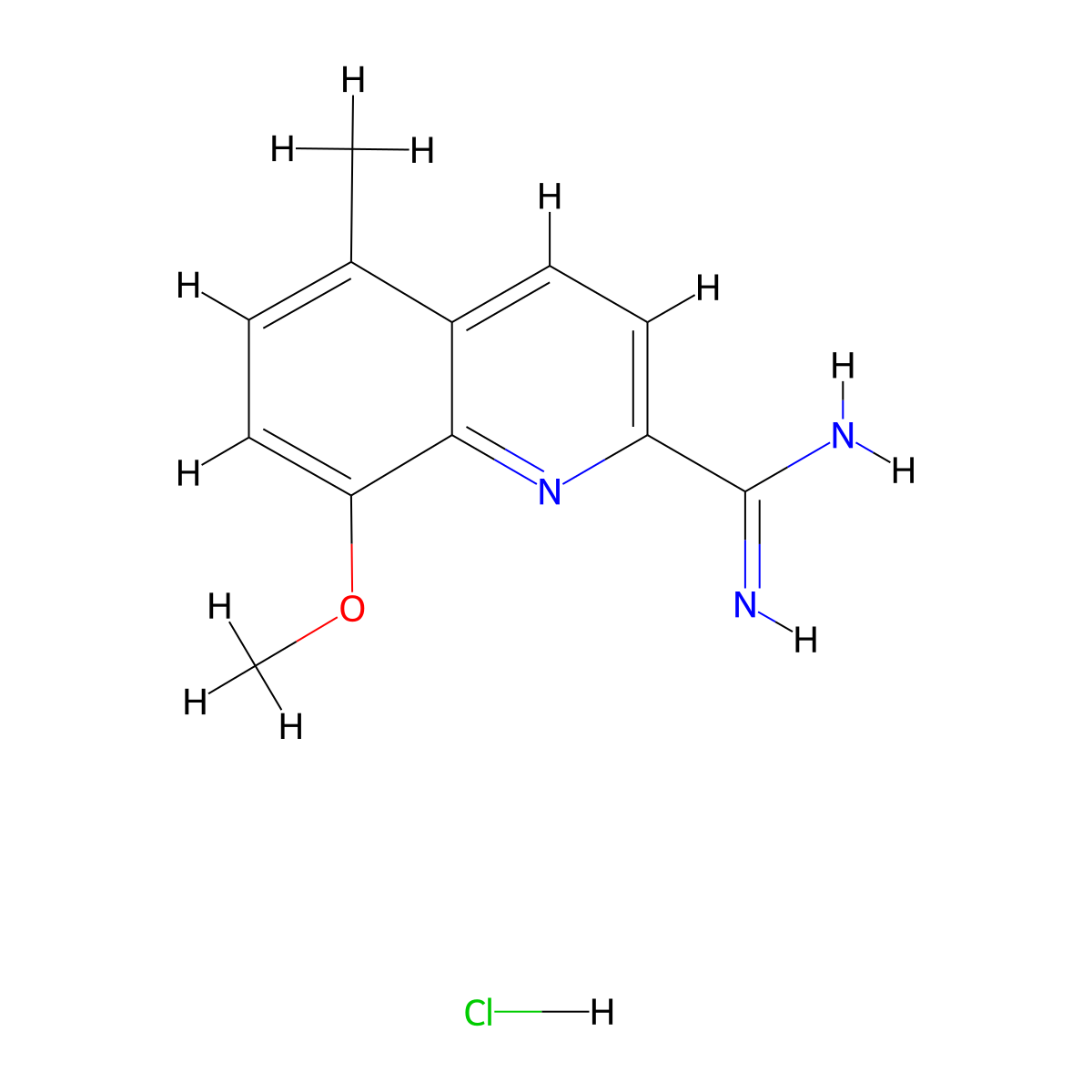 8-Methoxy-5-methylquinoline-2-carboximidamide hydrochloride molecular structure, CAS 1179359-95-5