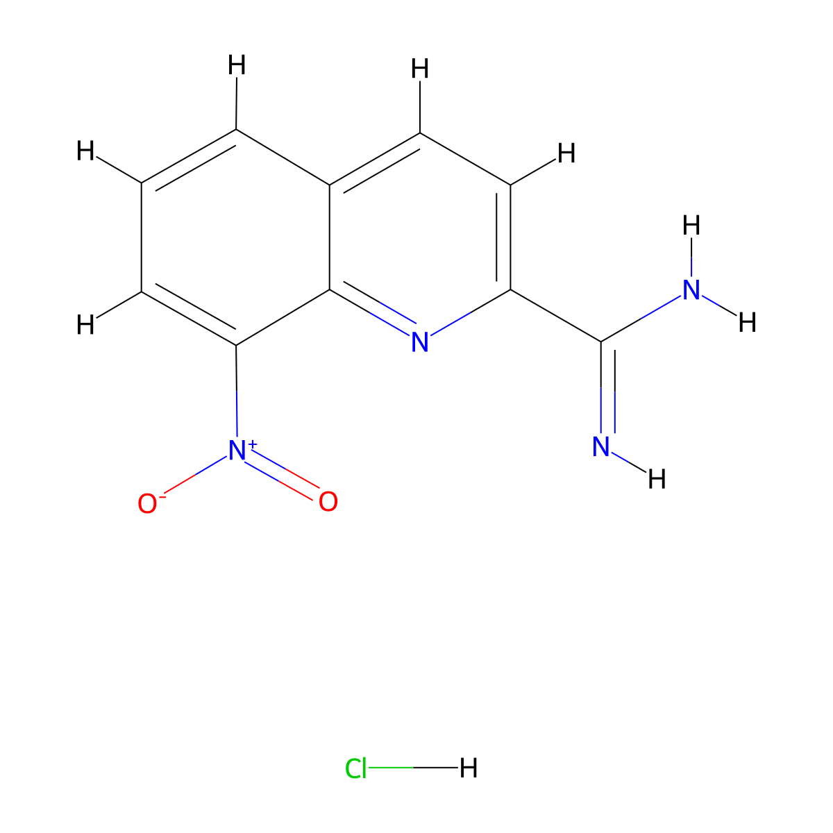 8-Nitroquinoline-2-carboximidamide hydrochloride molecular structure, CAS 1179359-97-7