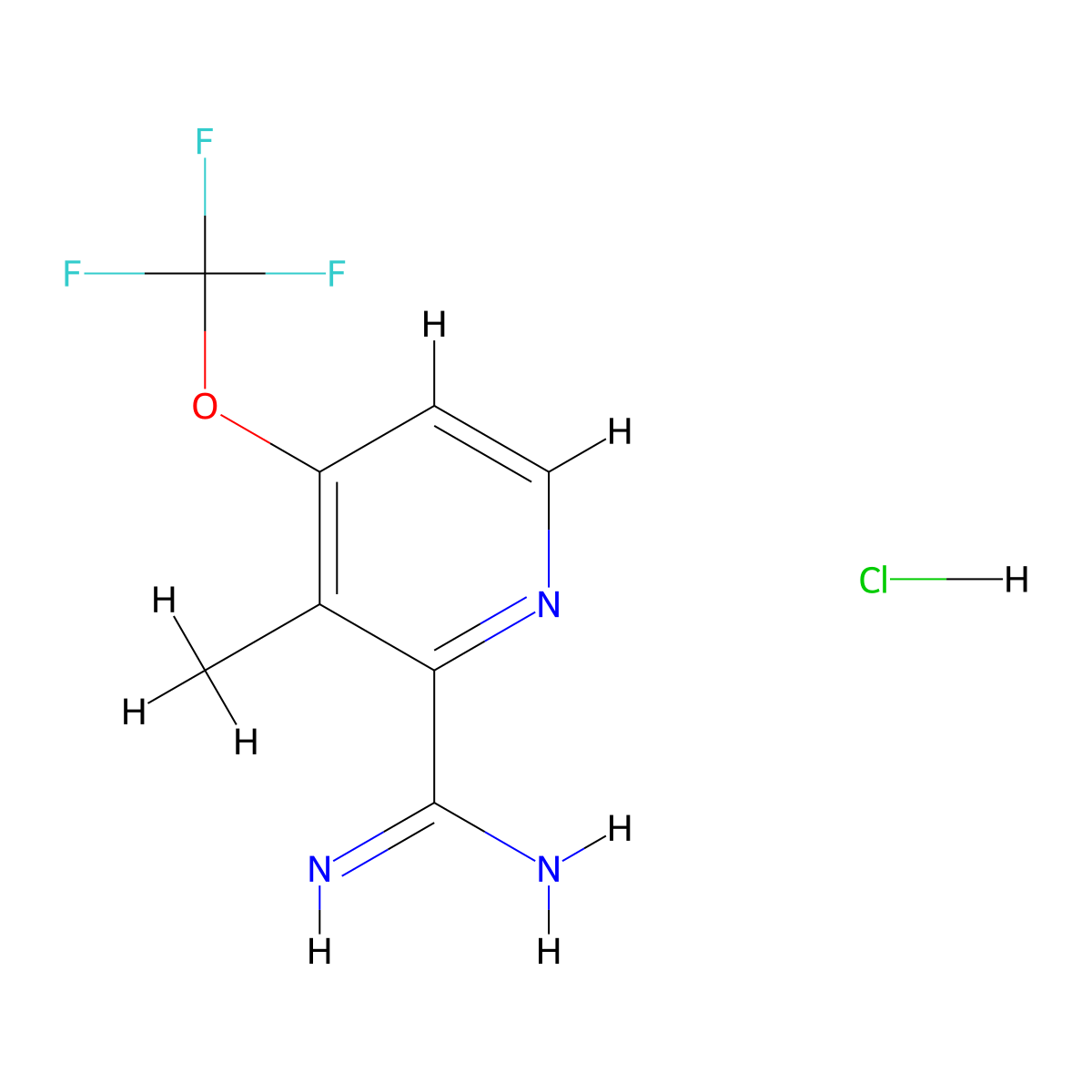 3-Methyl-4-(trifluoromethoxy)picolinimidamide hydrochloride molecular structure, CAS 1179360-01-0