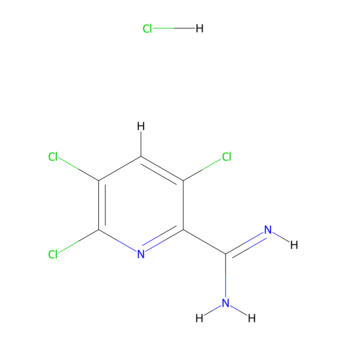 3,5,6-Trichloropicolinimidamide hydrochloride molecular structure, CAS 1179360-10-1