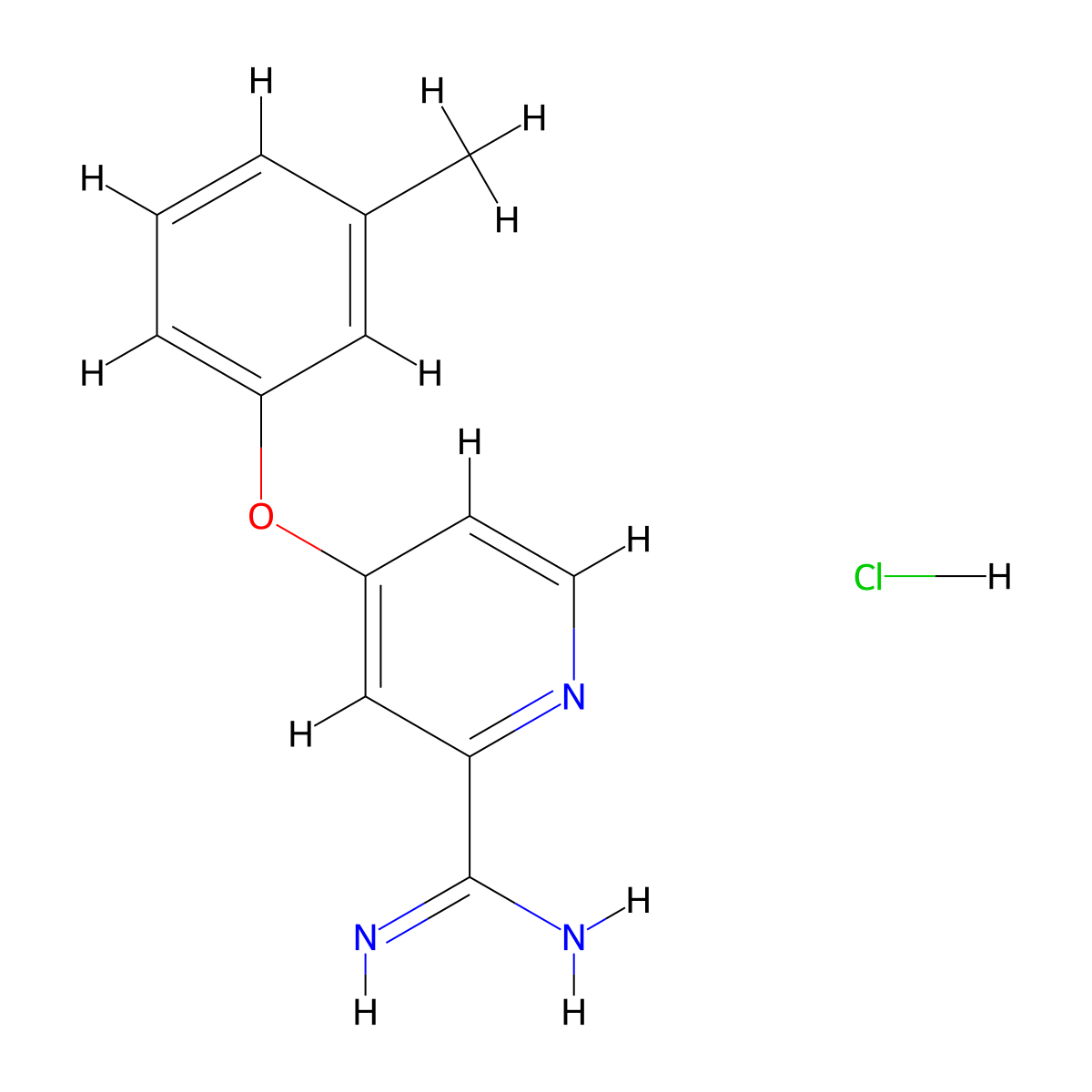4-(m-Tolyloxy)picolinimidamide hydrochloride molecular structure, CAS 1179360-15-6