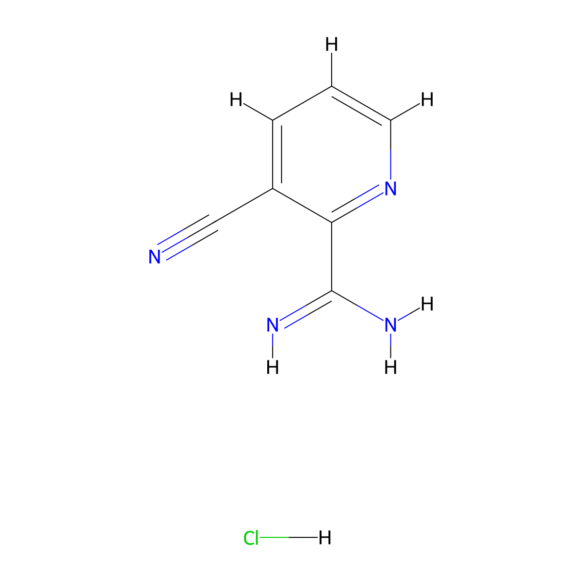 3-Cyanopicolinimidamide hydrochloride molecular structure, CAS 1179360-17-8