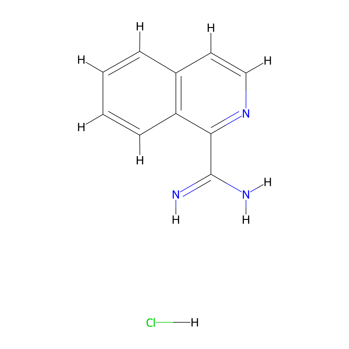 Isoquinoline-1-carboximidamide hydrochloride molecular structure, CAS 1179360-25-8