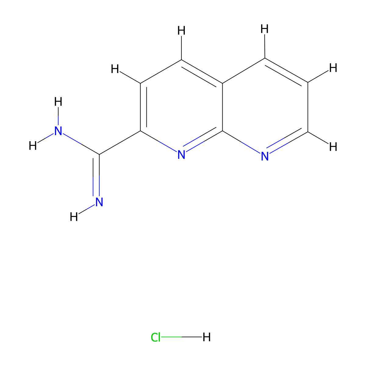 1,8-Naphthyridine-2-carboximidamide hydrochloride molecular structure, CAS 1179360-28-1