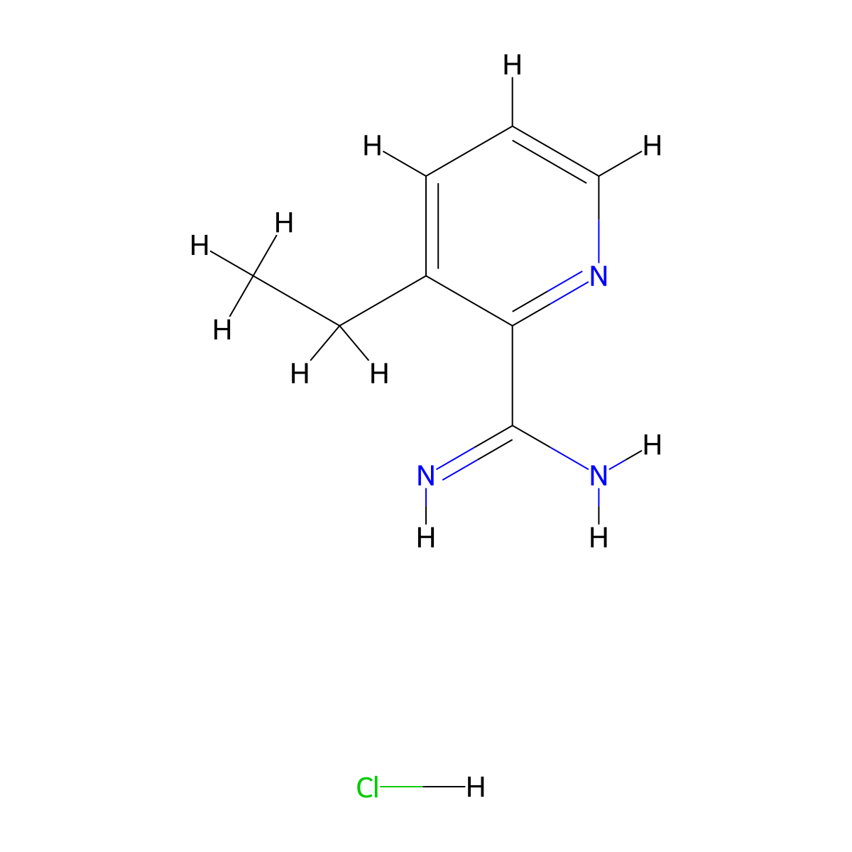 3-Ethylpicolinimidamide hydrochloride molecular structure, CAS 1179360-32-7