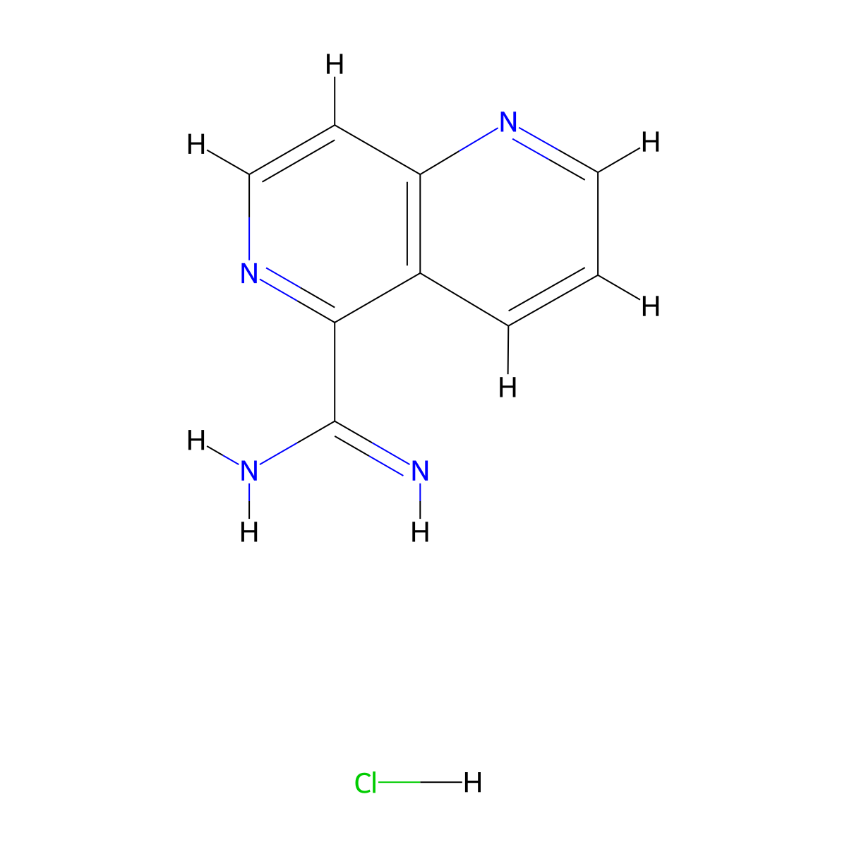 1,6-Naphthyridine-5-carboximidamide hydrochloride molecular structure, CAS 1179360-47-4