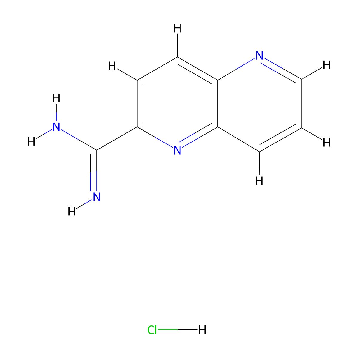 1,5-Naphthyridine-2-carboximidamide hydrochloride molecular structure, CAS 1179360-51-0