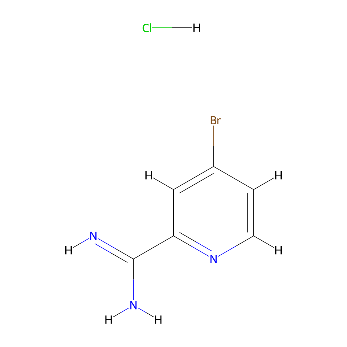4-Bromopyridine-2-carboximidamide hydrochloride molecular structure, CAS 1179360-58-7