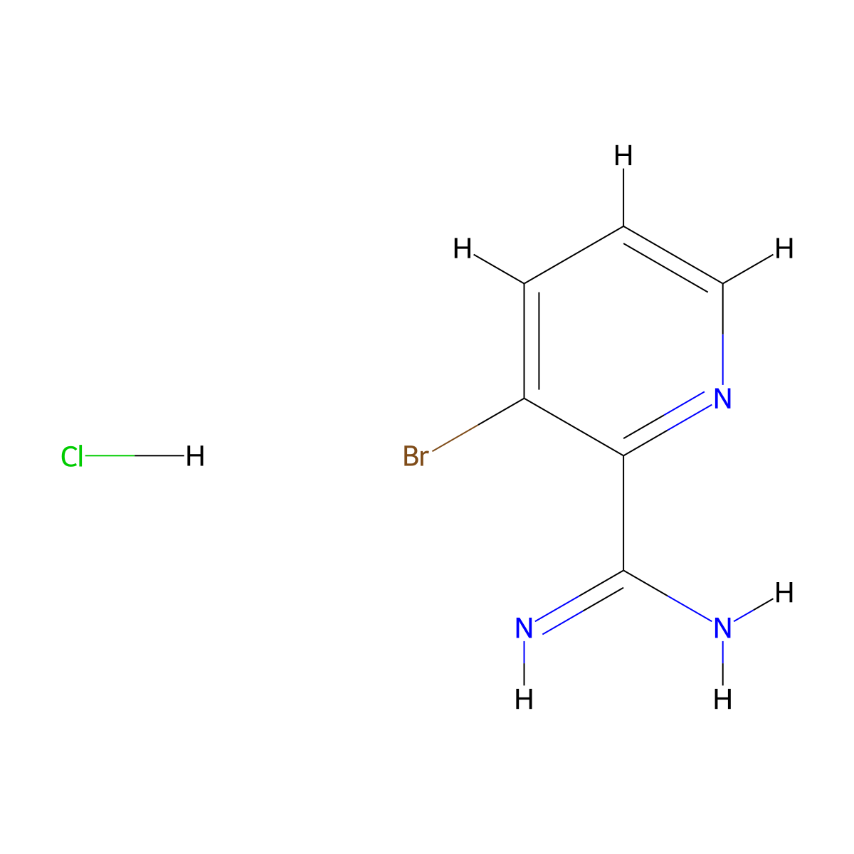 3-Bromopicolinimidamide hydrochloride molecular structure, CAS 1179360-60-1