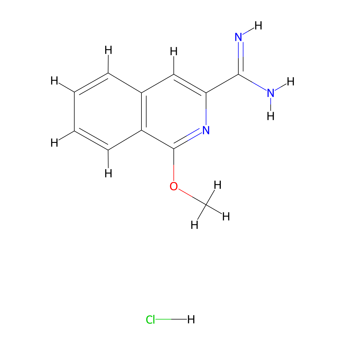 1-Methoxyisoquinoline-3-carboximidamide hydrochloride molecular structure, CAS 1179360-64-5