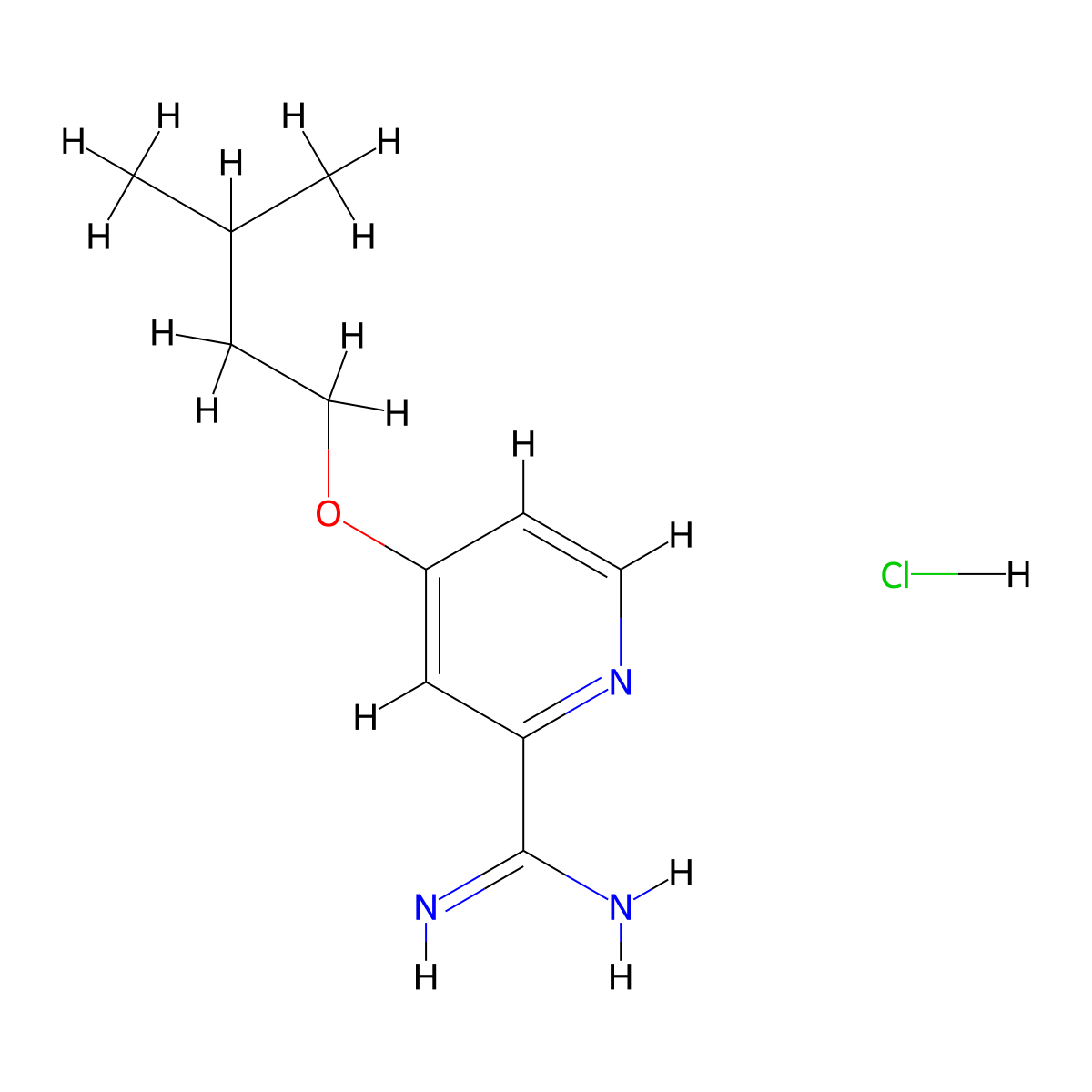 4-(Isopentyloxy)picolinimidamide hydrochloride molecular structure, CAS 1179360-76-9