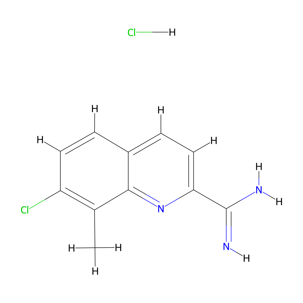 7-Chloro-8-methylquinoline-2-carboximidamide hydrochloride molecular structure, CAS 1179360-89-4