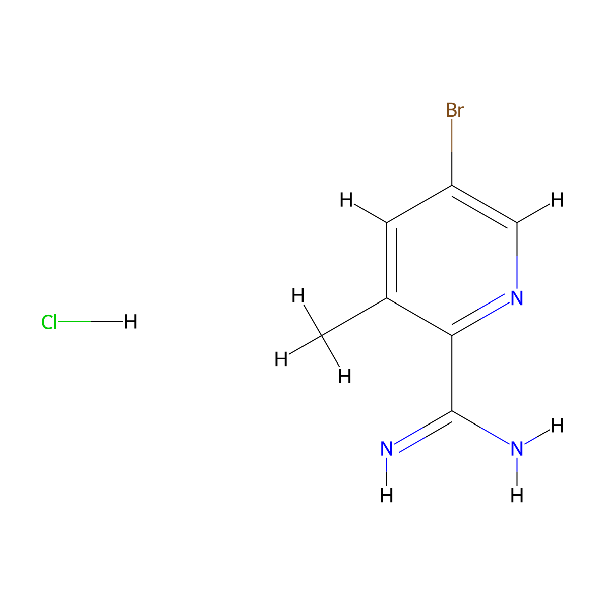 5-Bromo-3-methylpicolinimidamide hydrochloride molecular structure, CAS 1179360-96-3