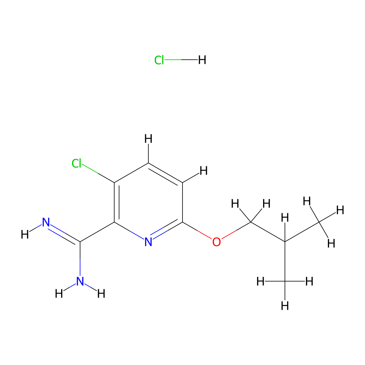 3-Chloro-6-isobutoxypicolinimidamide hydrochloride molecular structure, CAS 1179361-04-6