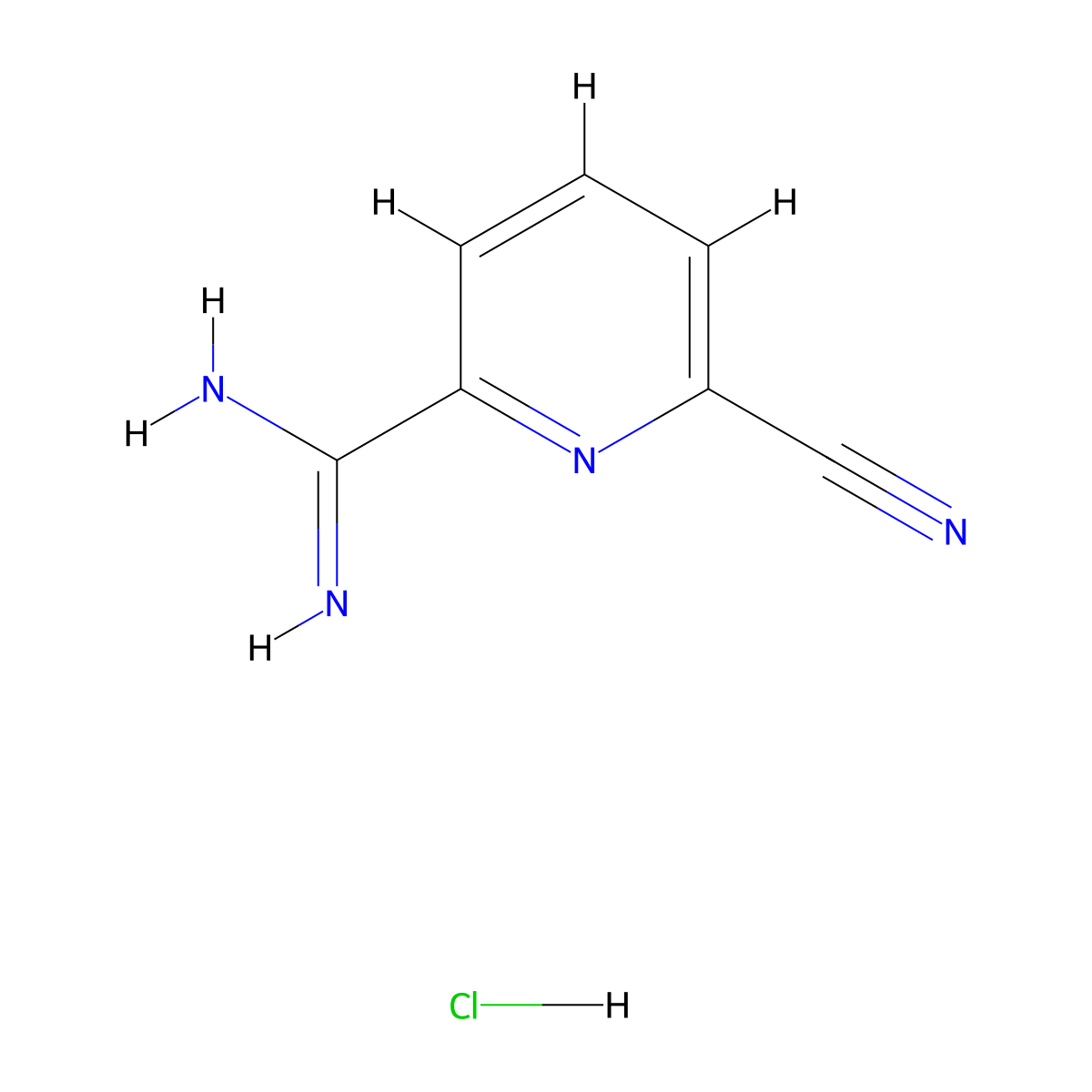 6-Cyanopicolinimidamide hydrochloride molecular structure, CAS 1179361-08-0