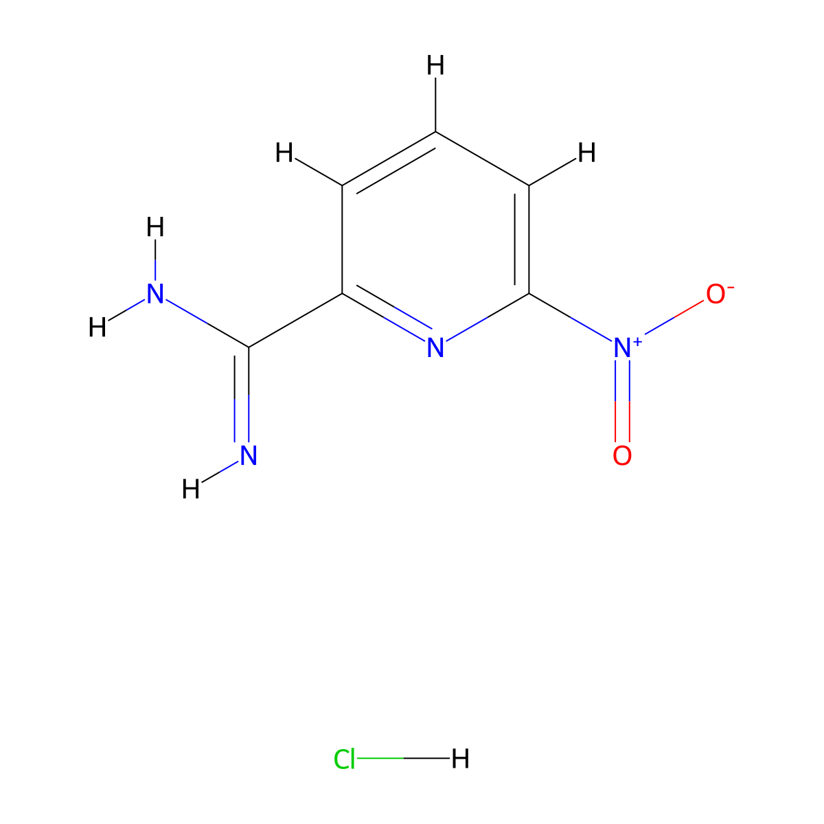 6-Nitropicolinimidamide hydrochloride molecular structure, CAS 1179361-39-7