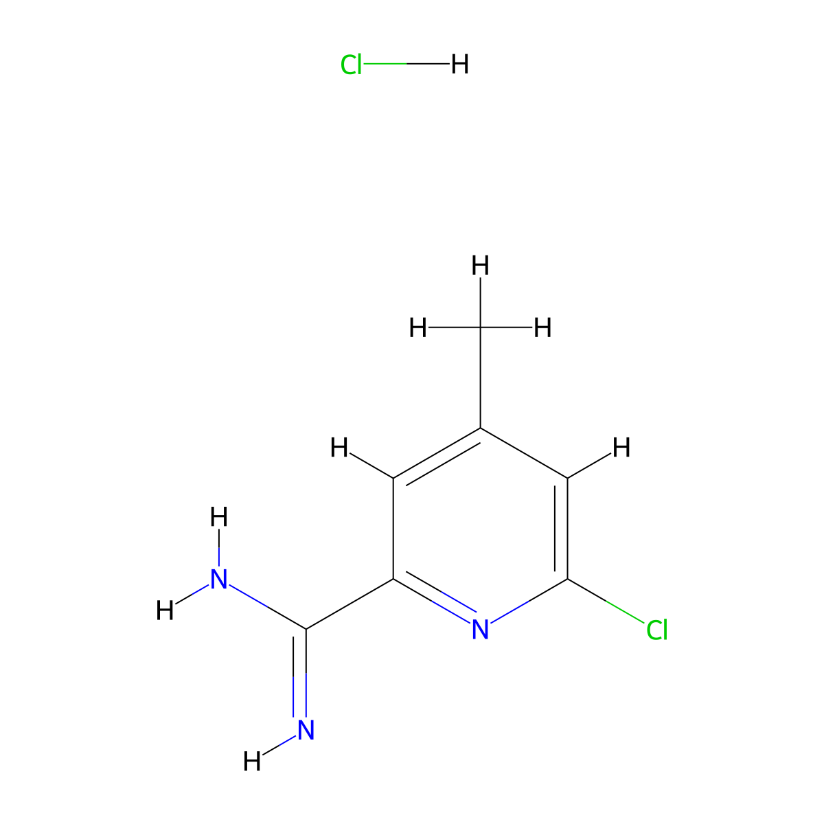 6-Chloro-4-methylpicolinimidamide hydrochloride molecular structure, CAS 1179361-43-3