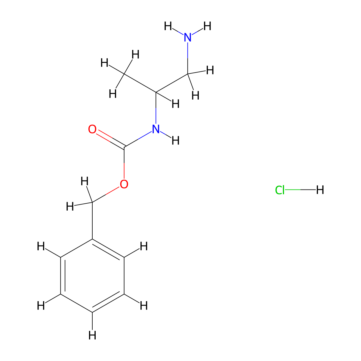 2-N-Cbz-Propane-1,2-diamine hydrochloride molecular structure, CAS 1179361-49-9