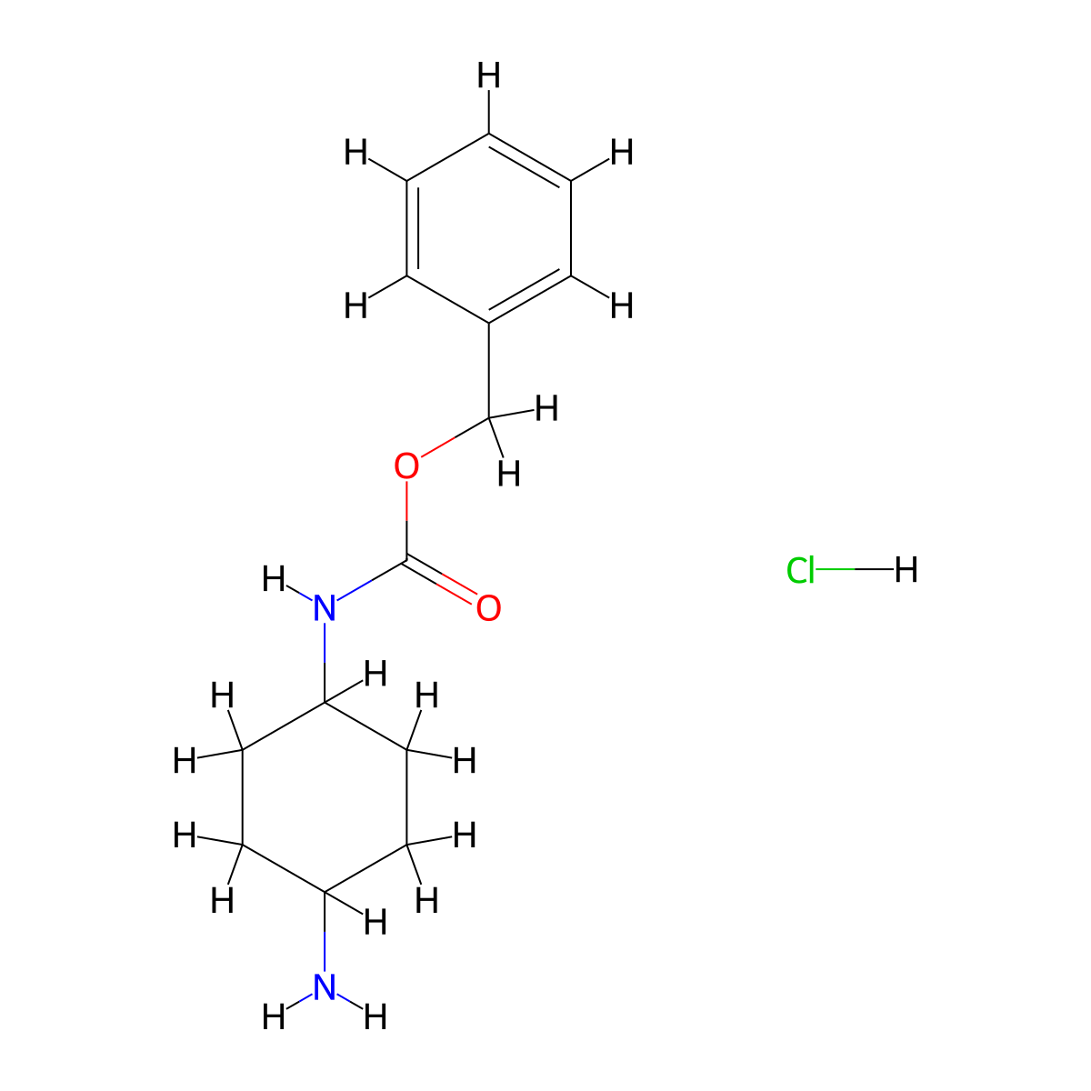 Benzyl (4-aminocyclohexyl)carbamate hydrochloride molecular structure, CAS 1179361-50-2