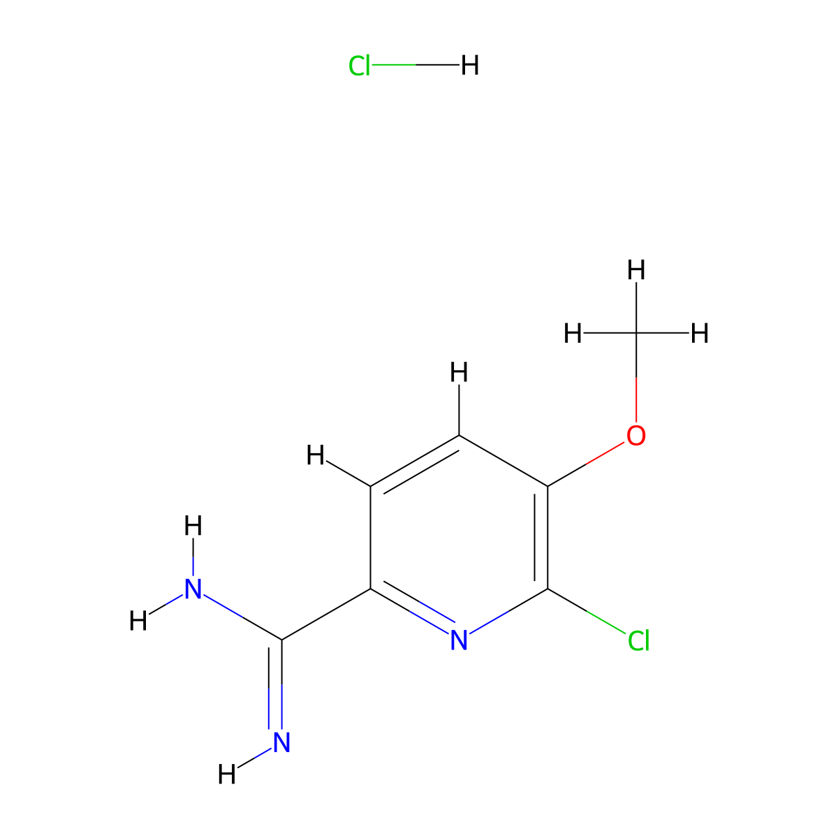 6-Chloro-5-methoxypicolinimidamide hydrochloride molecular structure, CAS 1179361-56-8