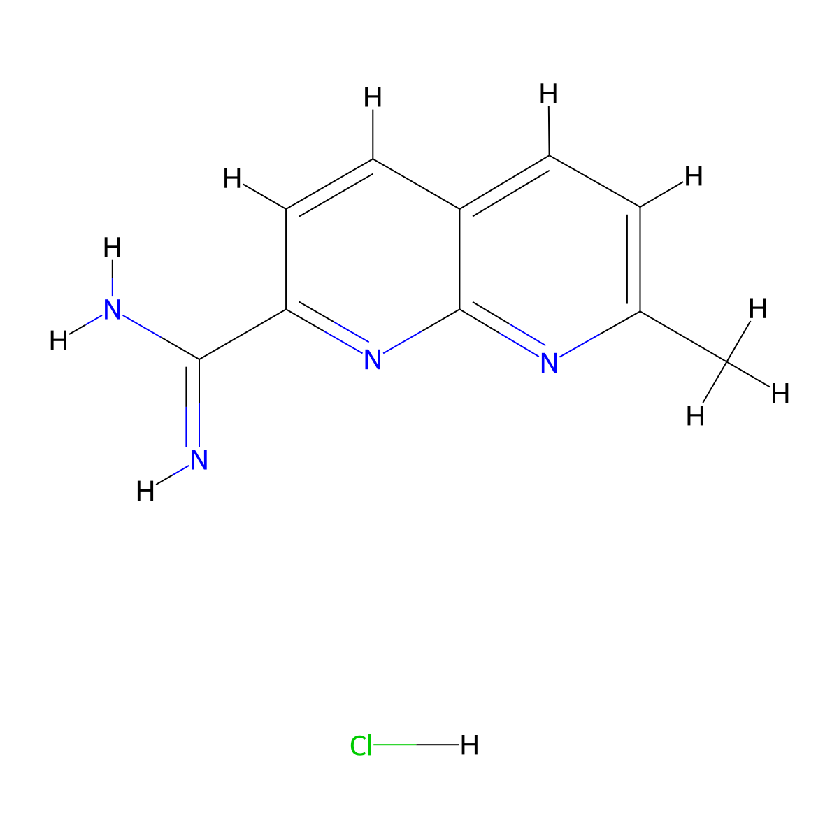 7-Methyl-1,8-naphthyridine-2-carboximidamide hydrochloride molecular structure, CAS 1179361-61-5