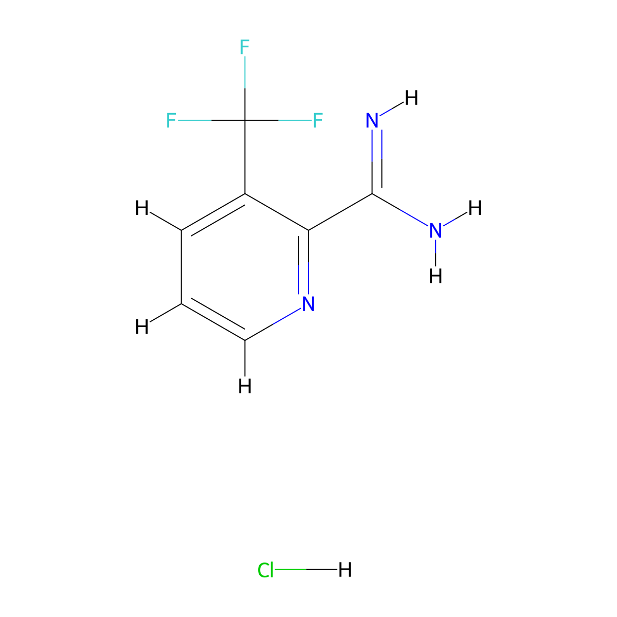 3-(Trifluoromethyl)picolinimidamide hydrochloride molecular structure, CAS 1179361-68-2