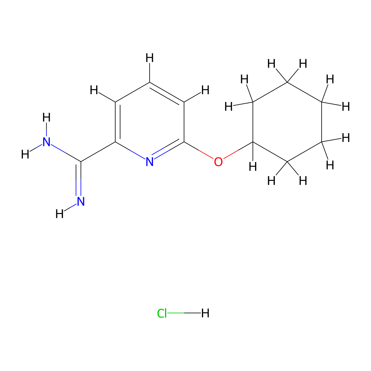 6-(Cyclohexyloxy)picolinimidamide hydrochloride molecular structure, CAS 1179361-74-0