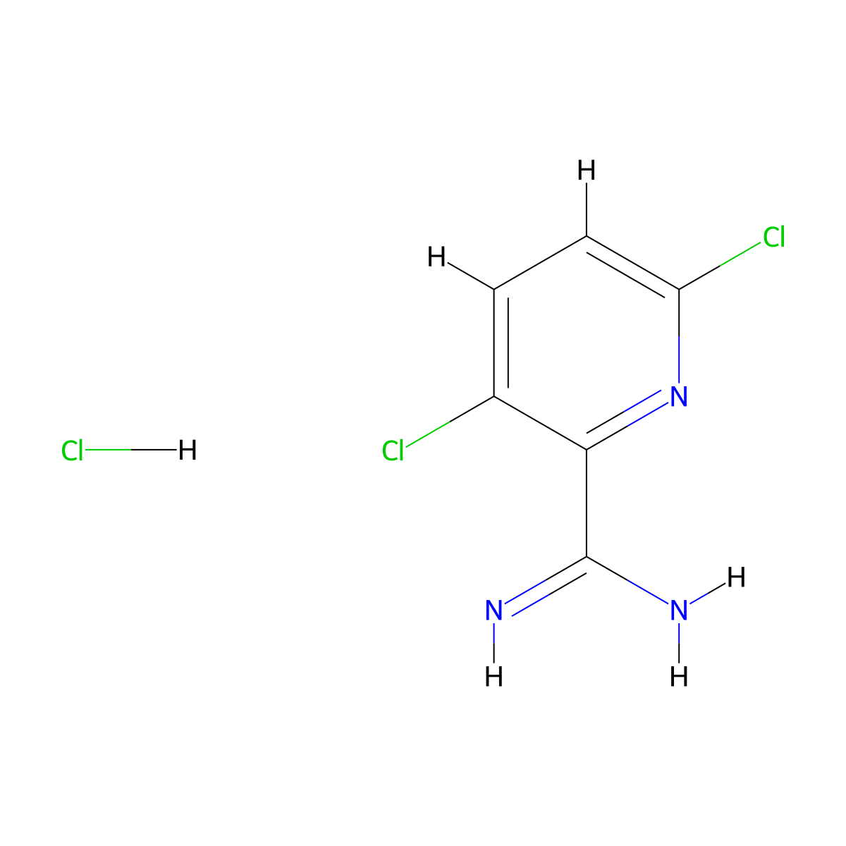 3,6-Dichloropicolinimidamide hydrochloride molecular structure, CAS 1179361-75-1