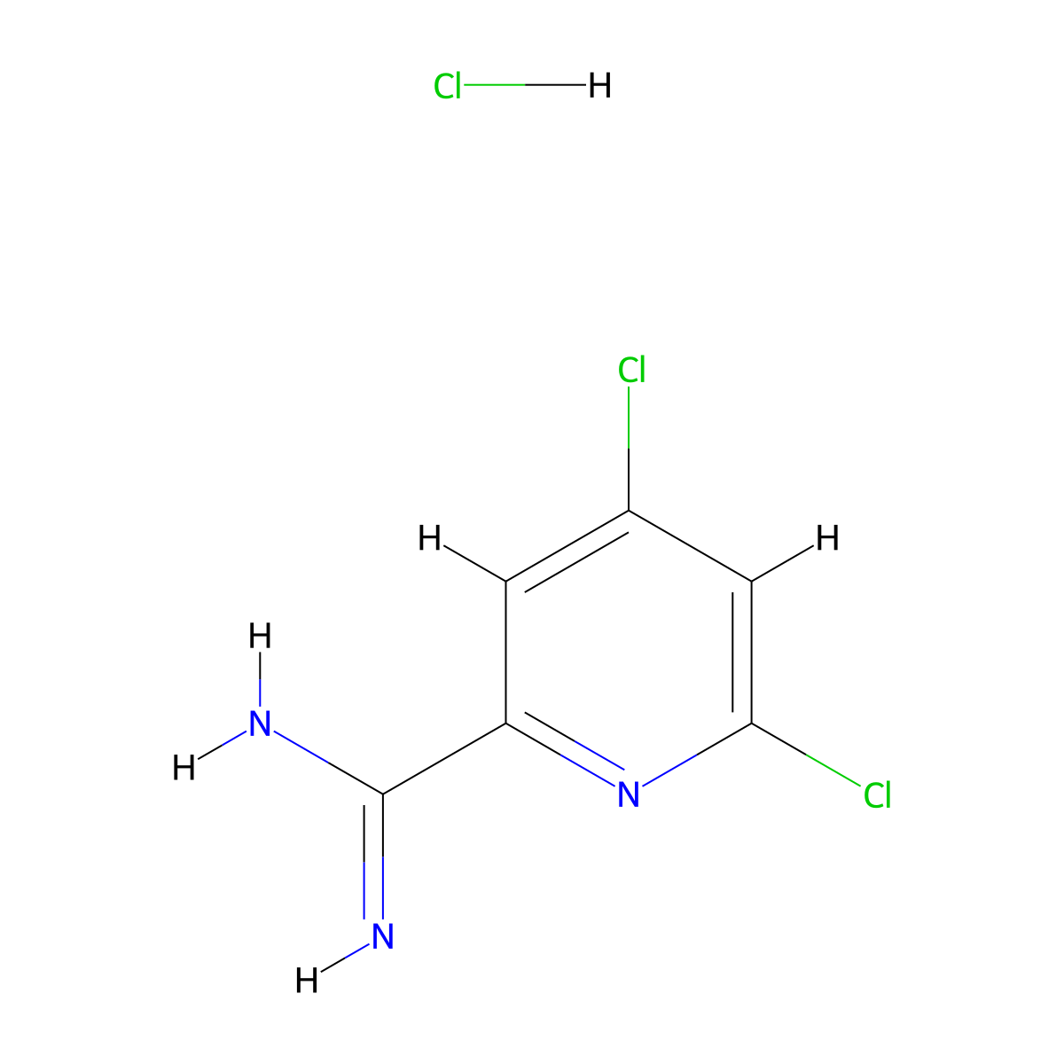 4,6-Dichloropicolinimidamide hydrochloride molecular structure, CAS 1179361-77-3