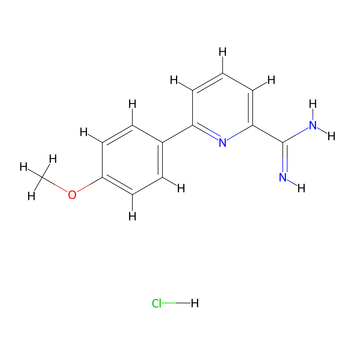 6-(4-Methoxyphenyl)picolinimidamide hydrochloride molecular structure, CAS 1179361-82-0