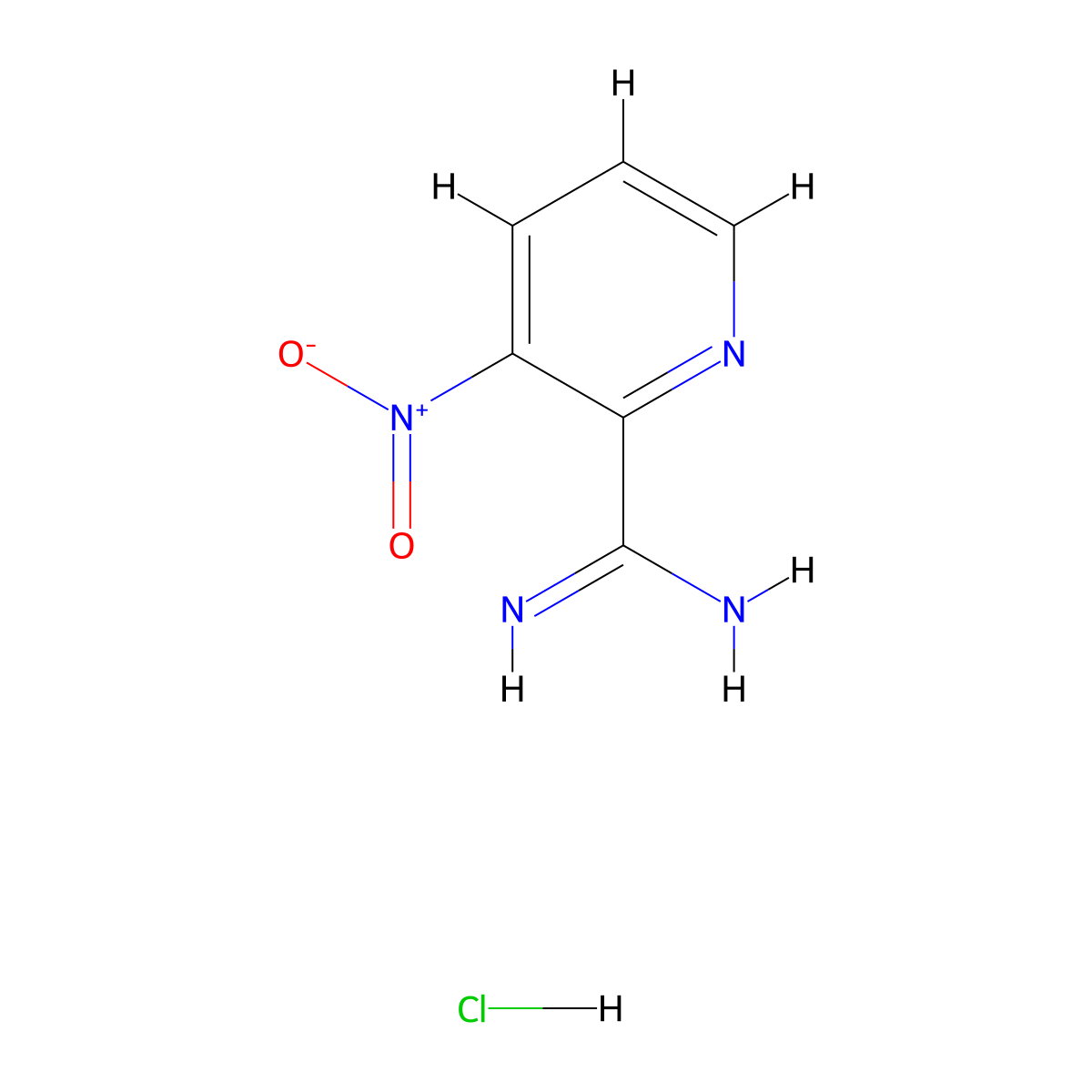 3-Nitropicolinimidamide hydrochloride molecular structure, CAS 1179361-87-5