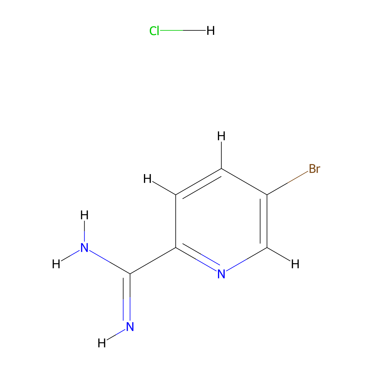 5-Bromopyridine-2-carboximidamide hydrochloride molecular structure, CAS 1179361-93-3